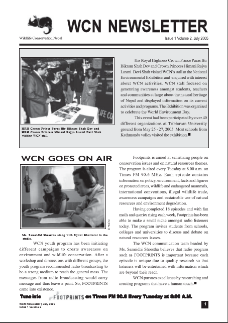 Newsletter 2005 Issue 1 Vol. 2