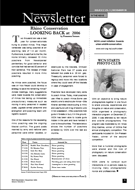 Newsletter 2006 Issue 2 Vol. 3